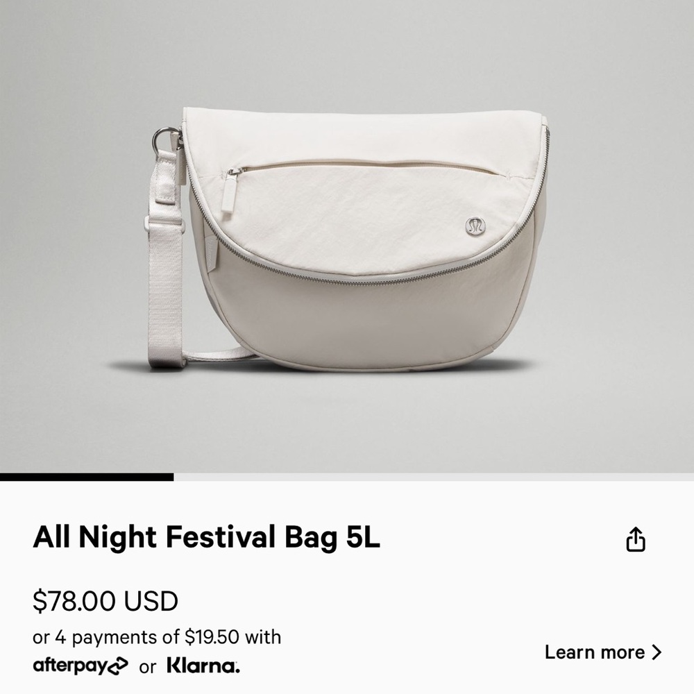 lululemon athletica Cream Crossbody Bag